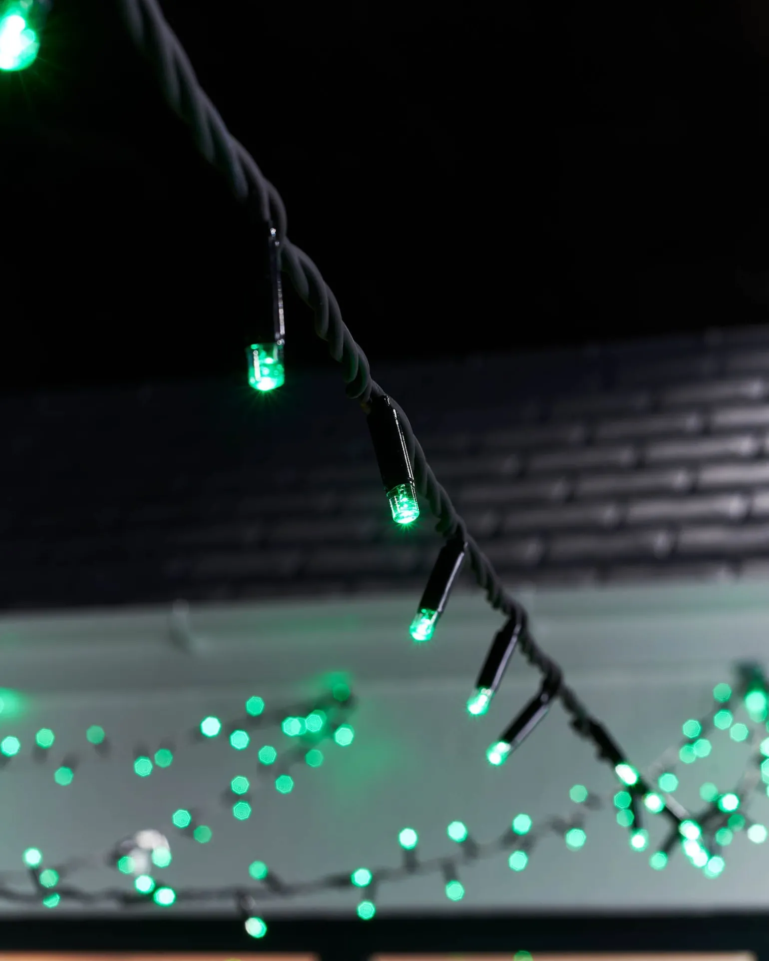 LINK PRO LED String Lights, Black Cable, Green