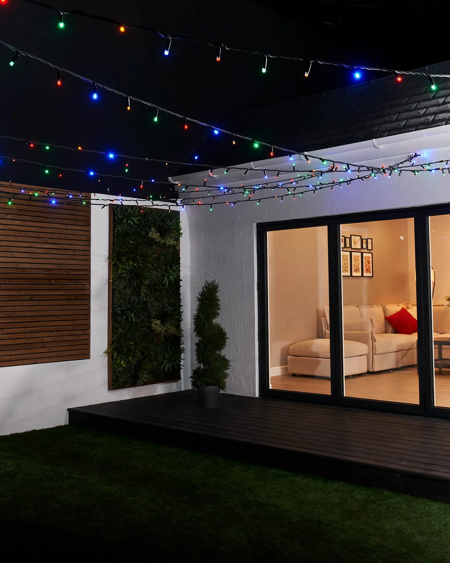 LINK PRO LED String Lights, Black Cable, Multi Colour