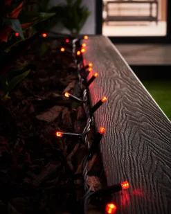LINK PRO LED String Lights, Black Cable, Red