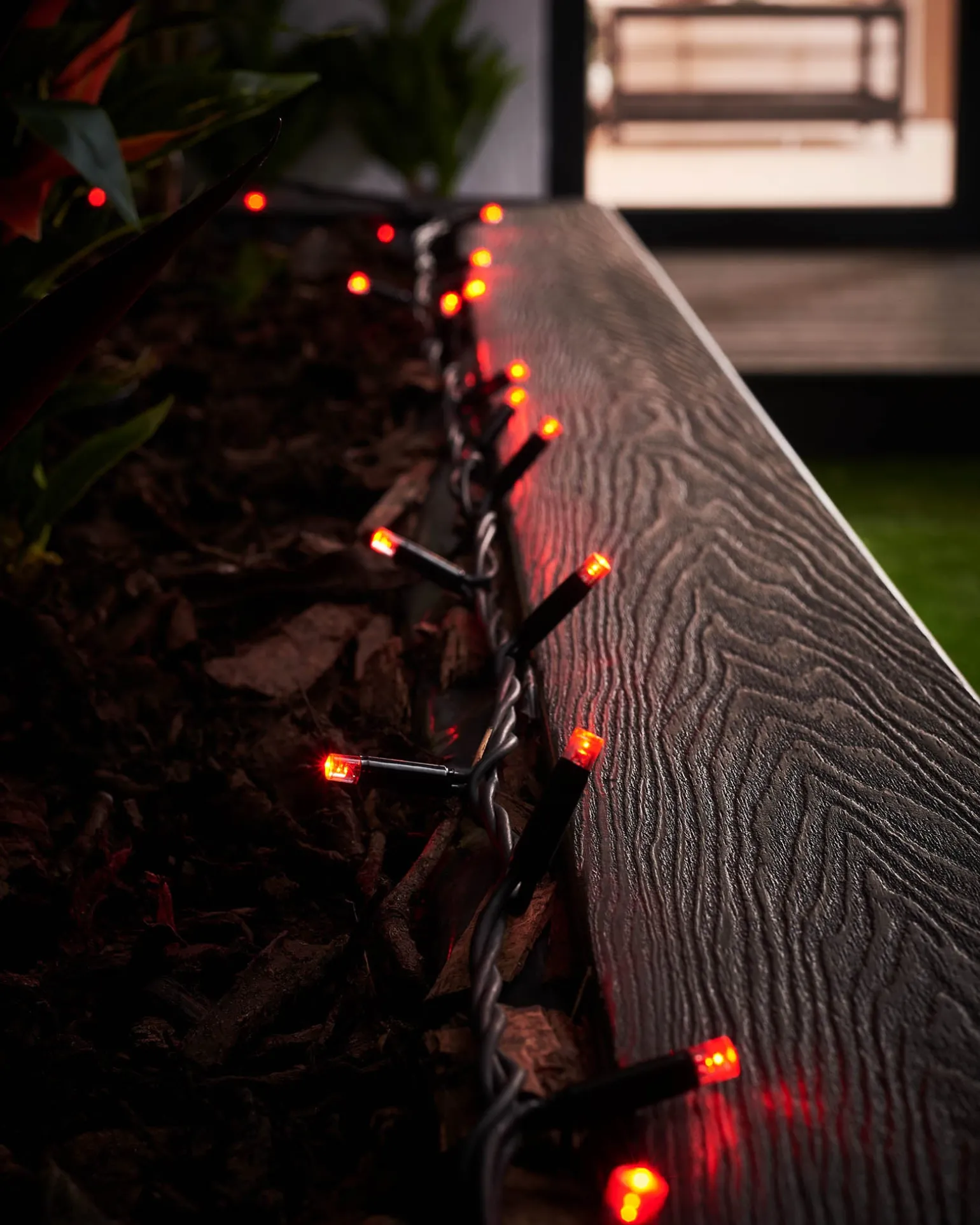 LINK PRO LED String Lights, Black Cable, Red