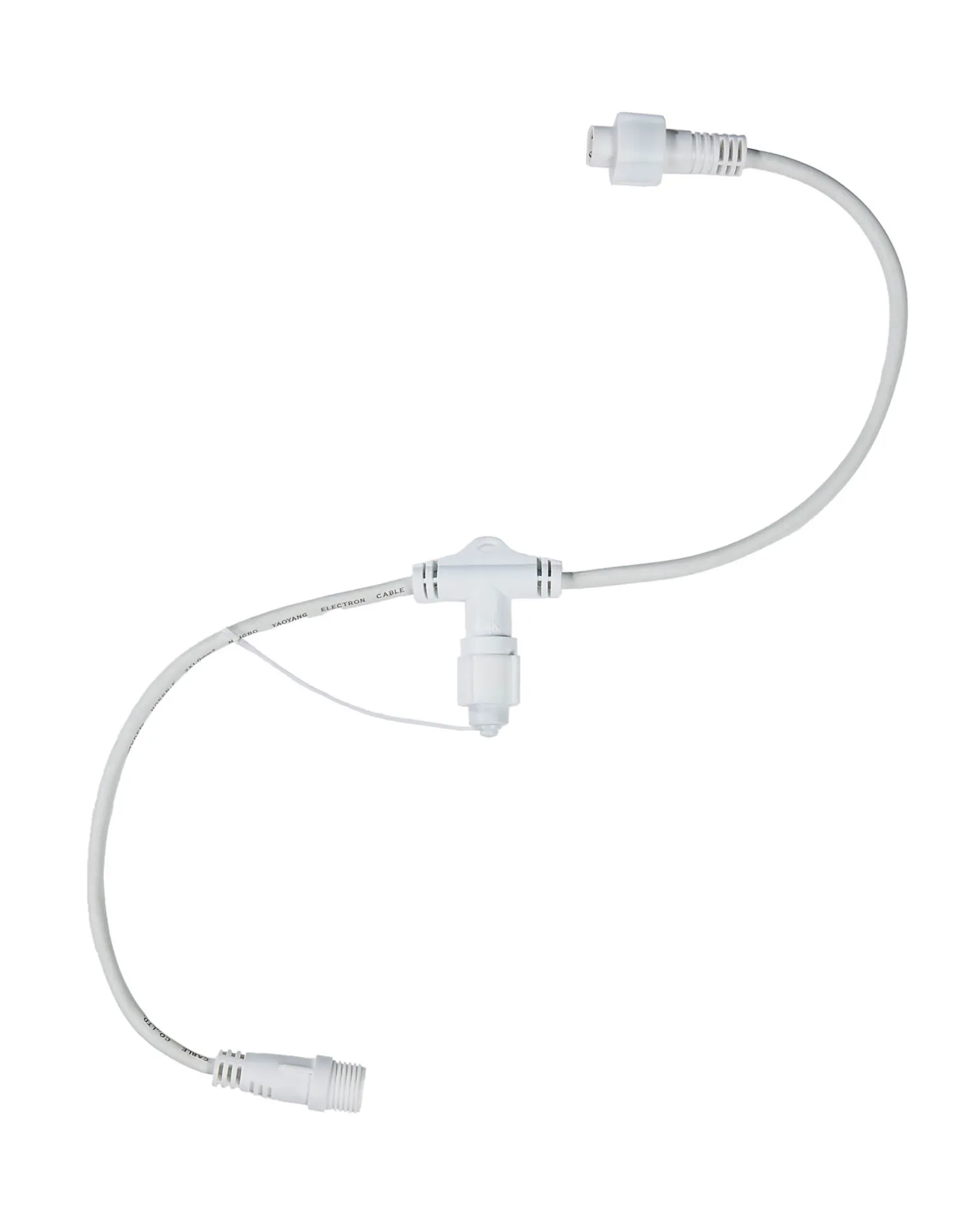 LINK PRO T Cord Connector, Connectable, White