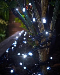 LINK PRO Twinkle LED String Lights, Black Cable, White