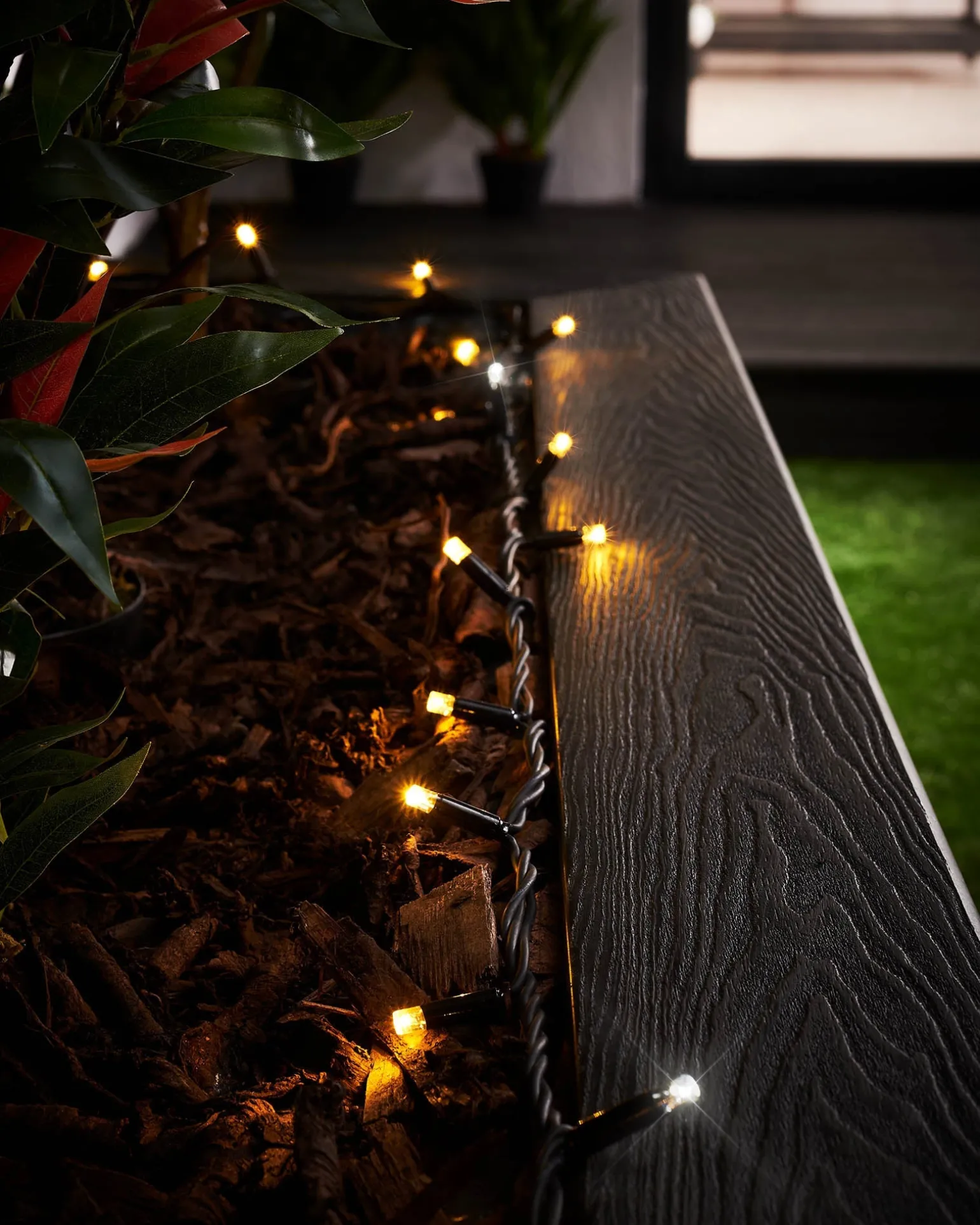 LINK PRO Twinkle LED String Lights, Black Cable, Warm White / White