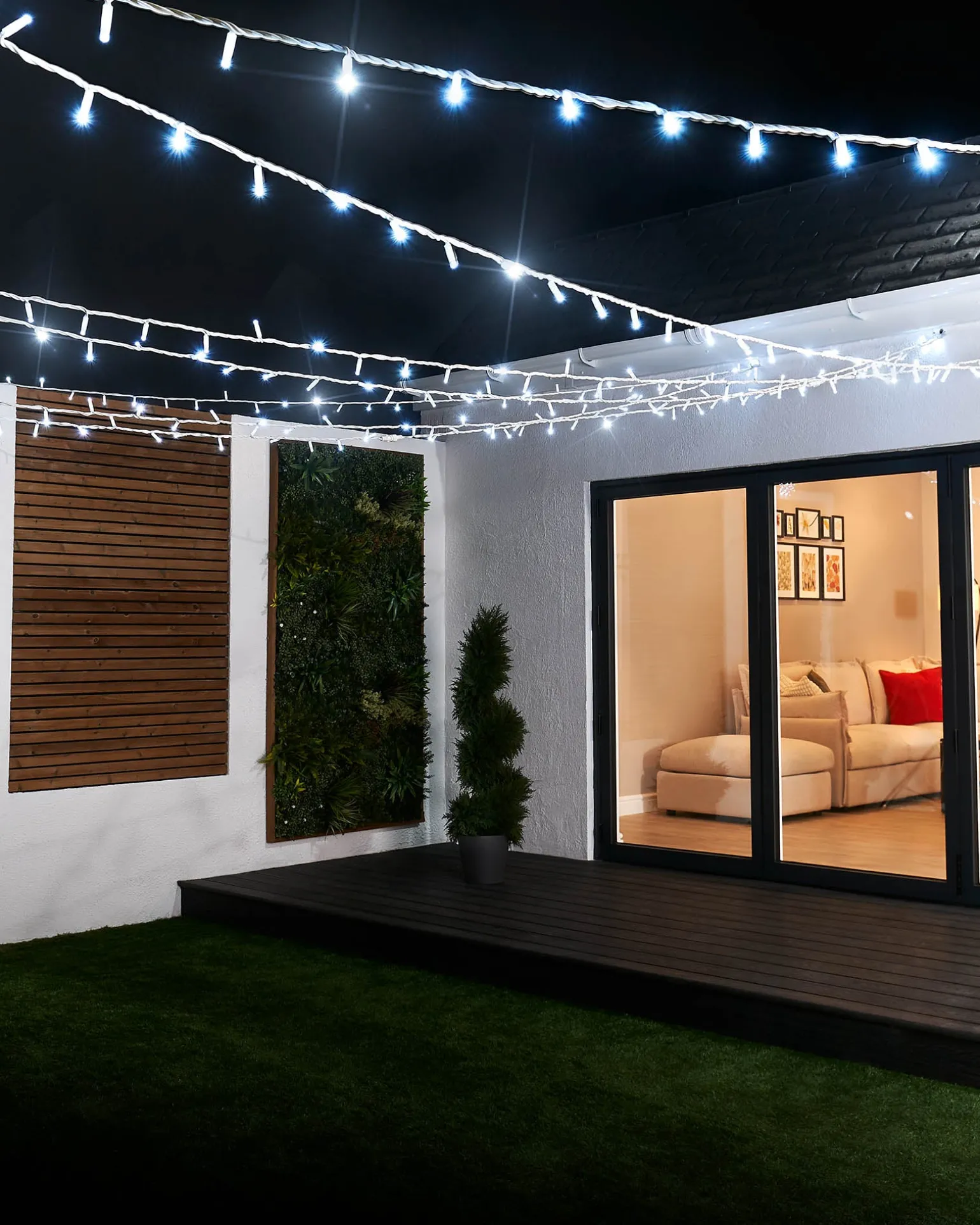 LINK PRO Twinkle LED String Lights, White Cable, White