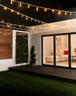 LINK PRO Twinkle LED String Lights, White Cable, Warm White