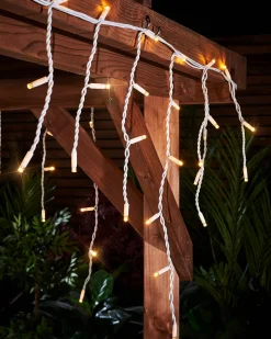 LINK PRO Twinkling LED Icicle Lights, Warm White