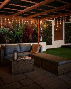 LINK PRO Twinkling LED Icicle Lights, Warm White