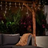LINK PRO Twinkling LED Icicle Lights, Warm White / White