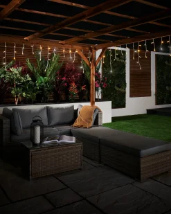 LINK PRO Twinkling LED Icicle Lights, Warm White / White