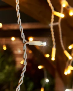 LINK PRO Twinkling LED Icicle Lights, Warm White / White