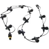 LINK UP 10 T Port Curtain Connectors, Connectable, Black Cable