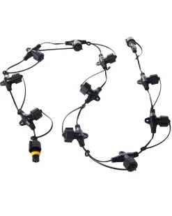 LINK UP 10 T Port Curtain Connectors, Connectable, Black Cable