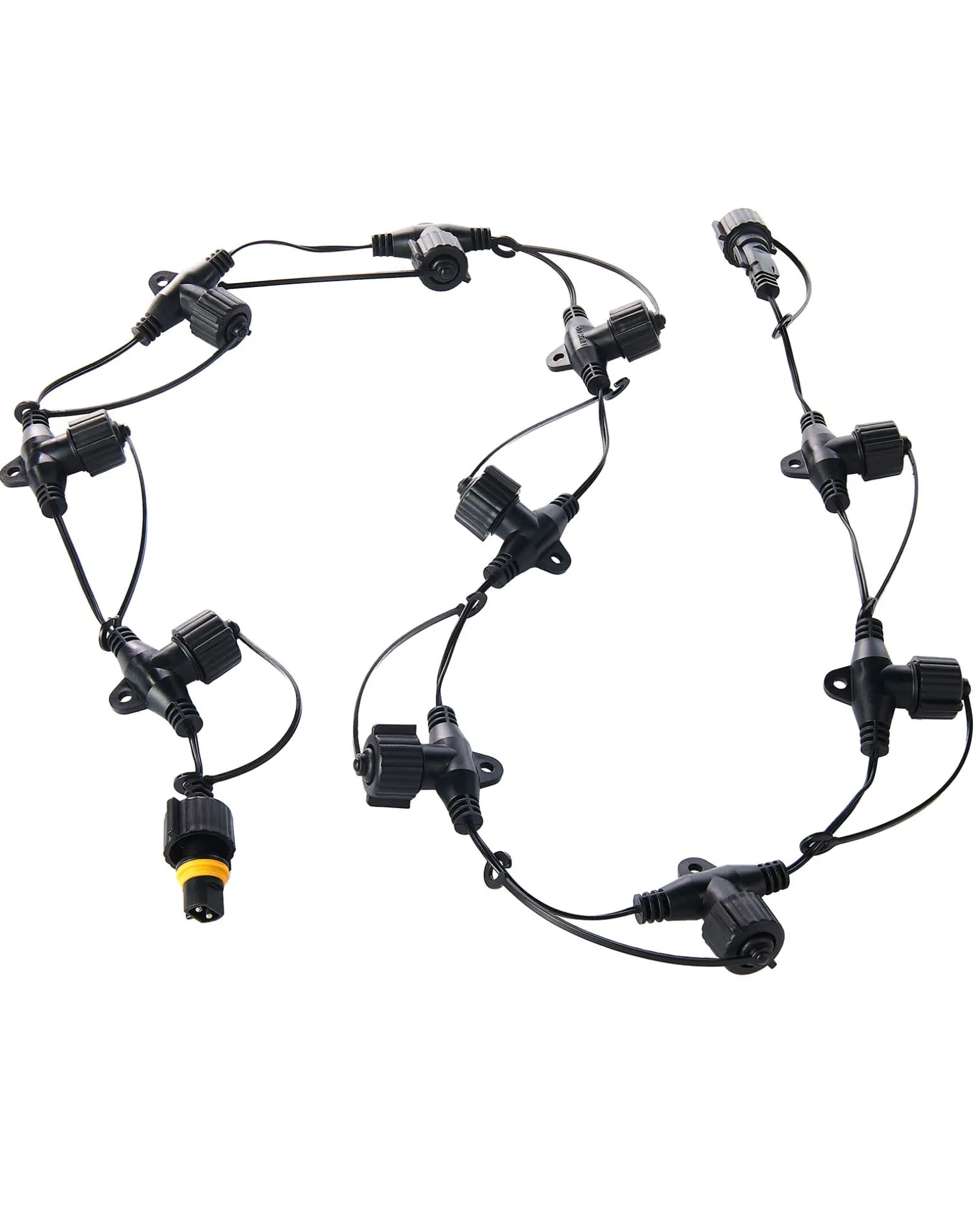 LINK UP 10 T Port Curtain Connectors, Connectable, Black Cable