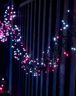 LINK UP LED Cluster Lights, Black Cable, Pink / White