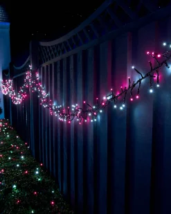 LINK UP LED Cluster Lights, Black Cable, Pink / White