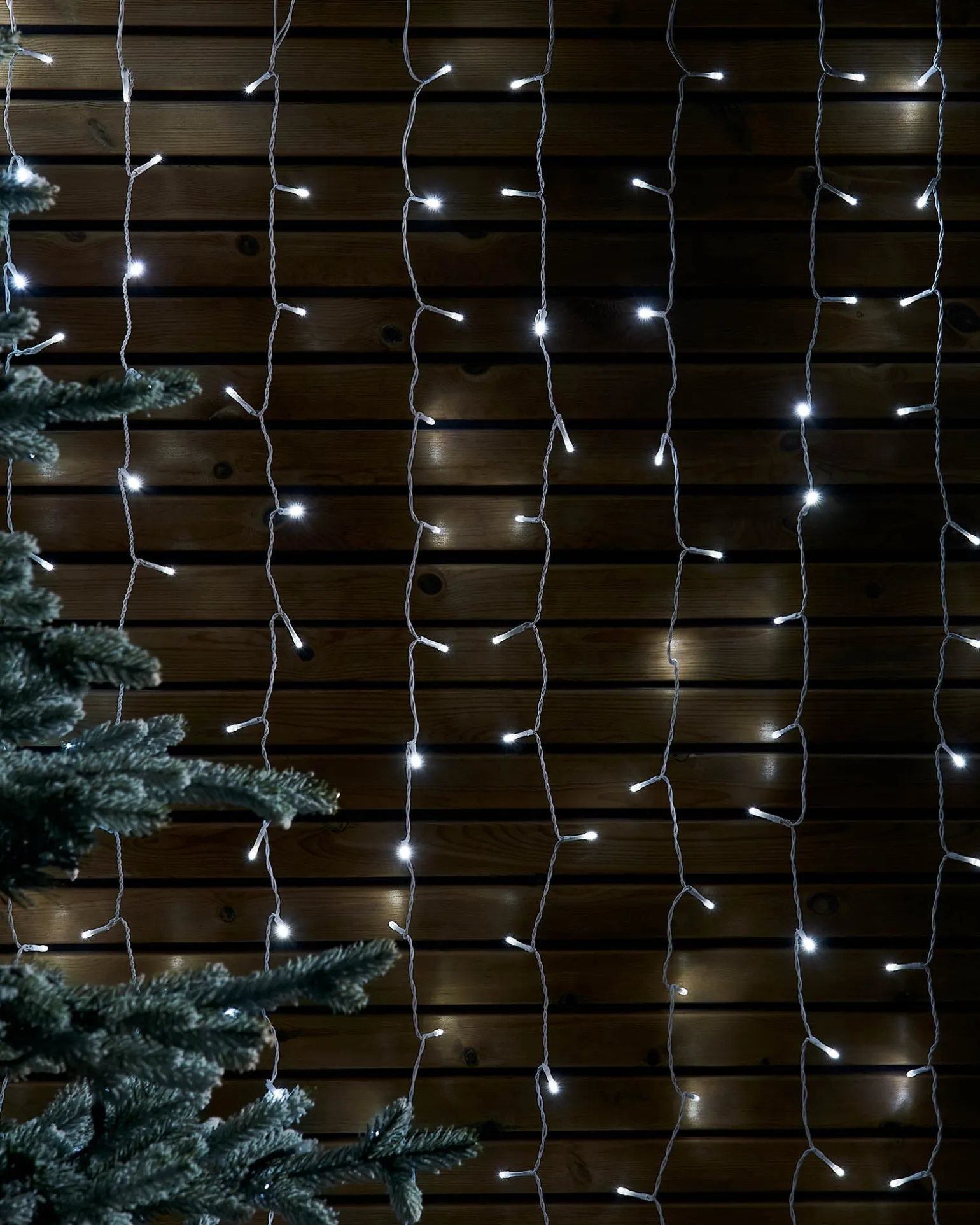 LINK UP LED Curtain Lights, White Cable, 1 M X 1.2 M, White