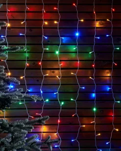 LINK UP LED Curtain Lights, White Cable, 1 M X 1.2 M, Multi Colour
