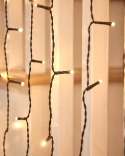 LINK UP LED Curtain Lights, Black Cable, 1 M X 1.2 M, Warm White