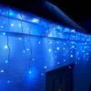 LINK UP LED Icicle Lights, White Cable, Blue / White