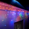 LINK UP LED Icicle Lights, White Cable, Multi Colour