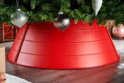 Matt Metal Tree Collar, Red, 66 Cm