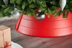Matt Metal Tree Collar, Red, 66 Cm