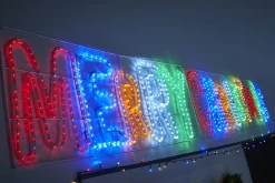 Merry Christmas Rope Light Silhouette, 292 Cm