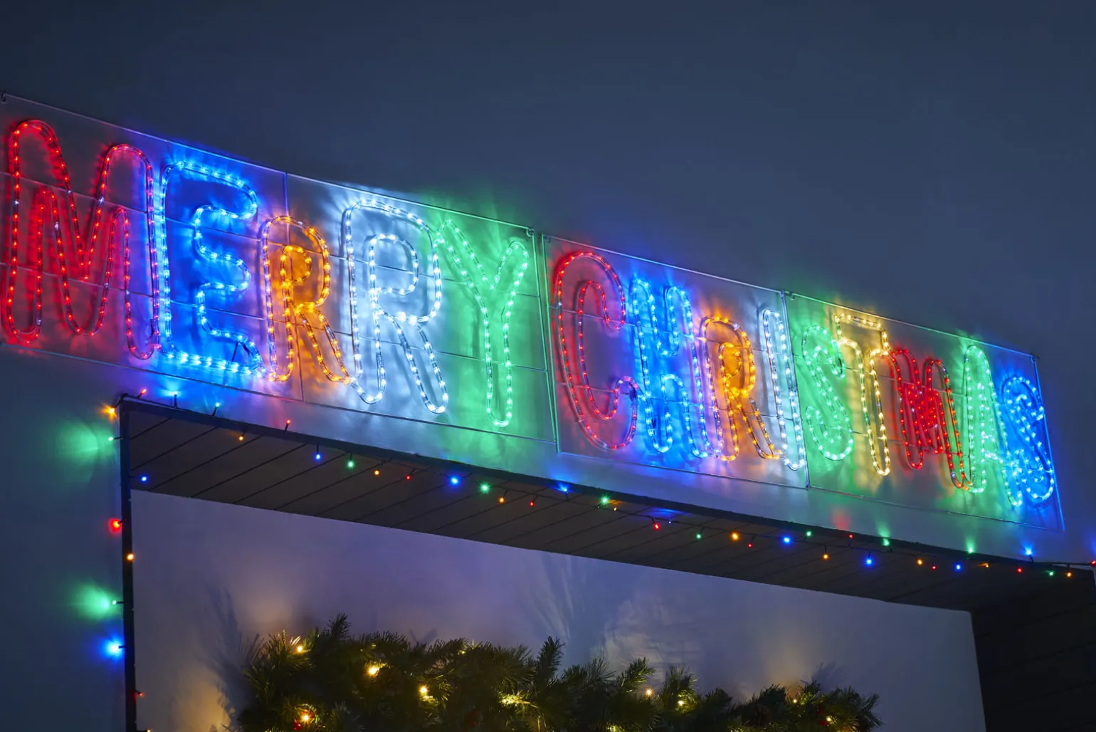 Merry Christmas Rope Light Silhouette, 292 Cm