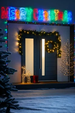 Merry Christmas Rope Light Silhouette, 292 Cm