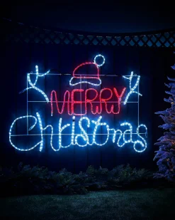 Merry Christmas Rope Light Silhouette, 1.2 M