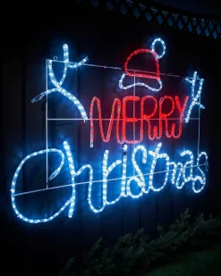 Merry Christmas Rope Light Silhouette, 1.2 M