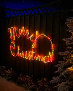 Merry Christmas Rope Light Silhouette, 100 Cm