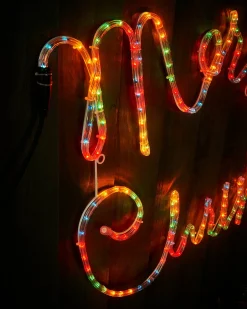 Merry Christmas Rope Light Silhouette, 100 Cm