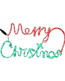 Merry Christmas Rope Light Silhouette, 55 Cm