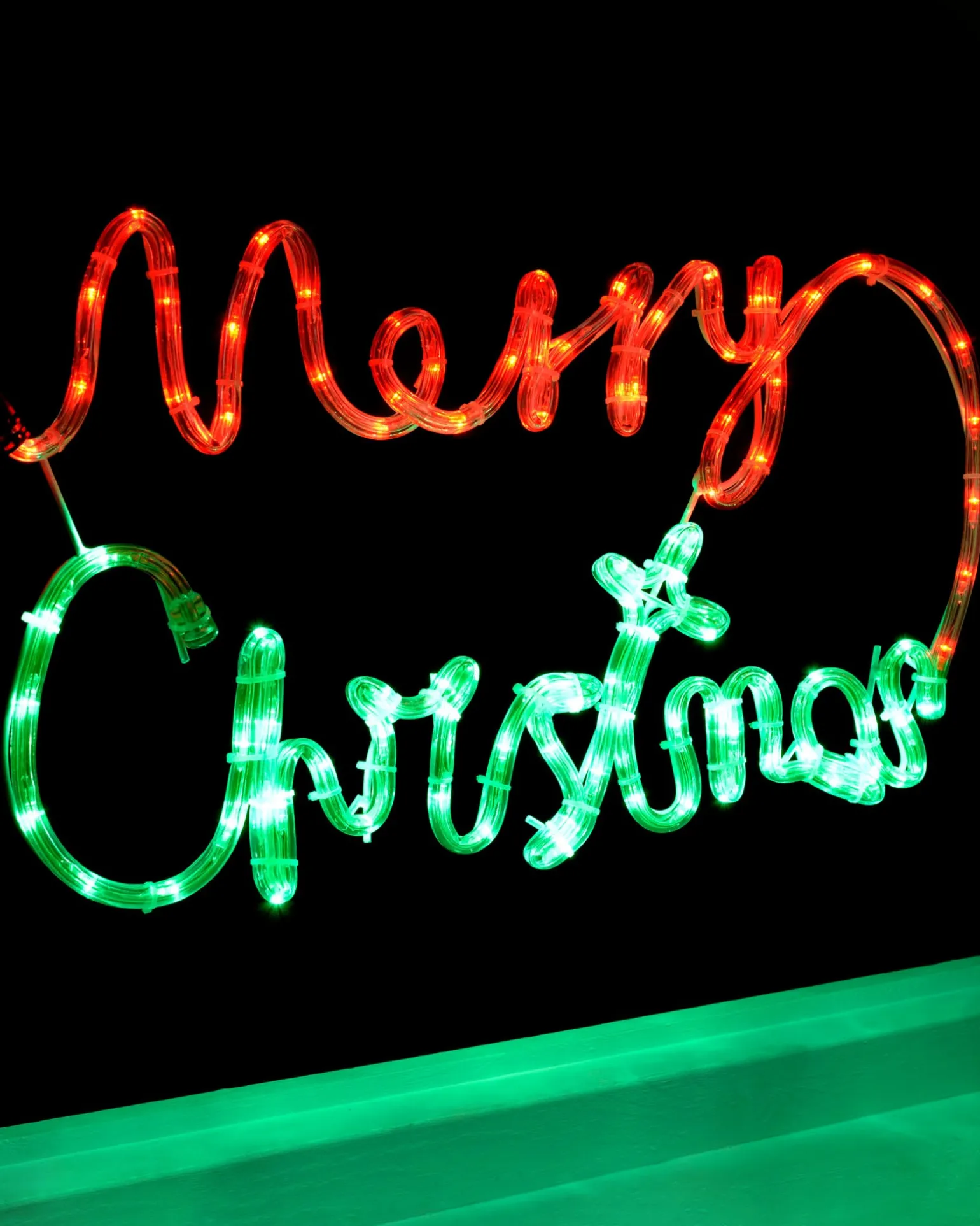 Merry Christmas Rope Light Silhouette, 55 Cm