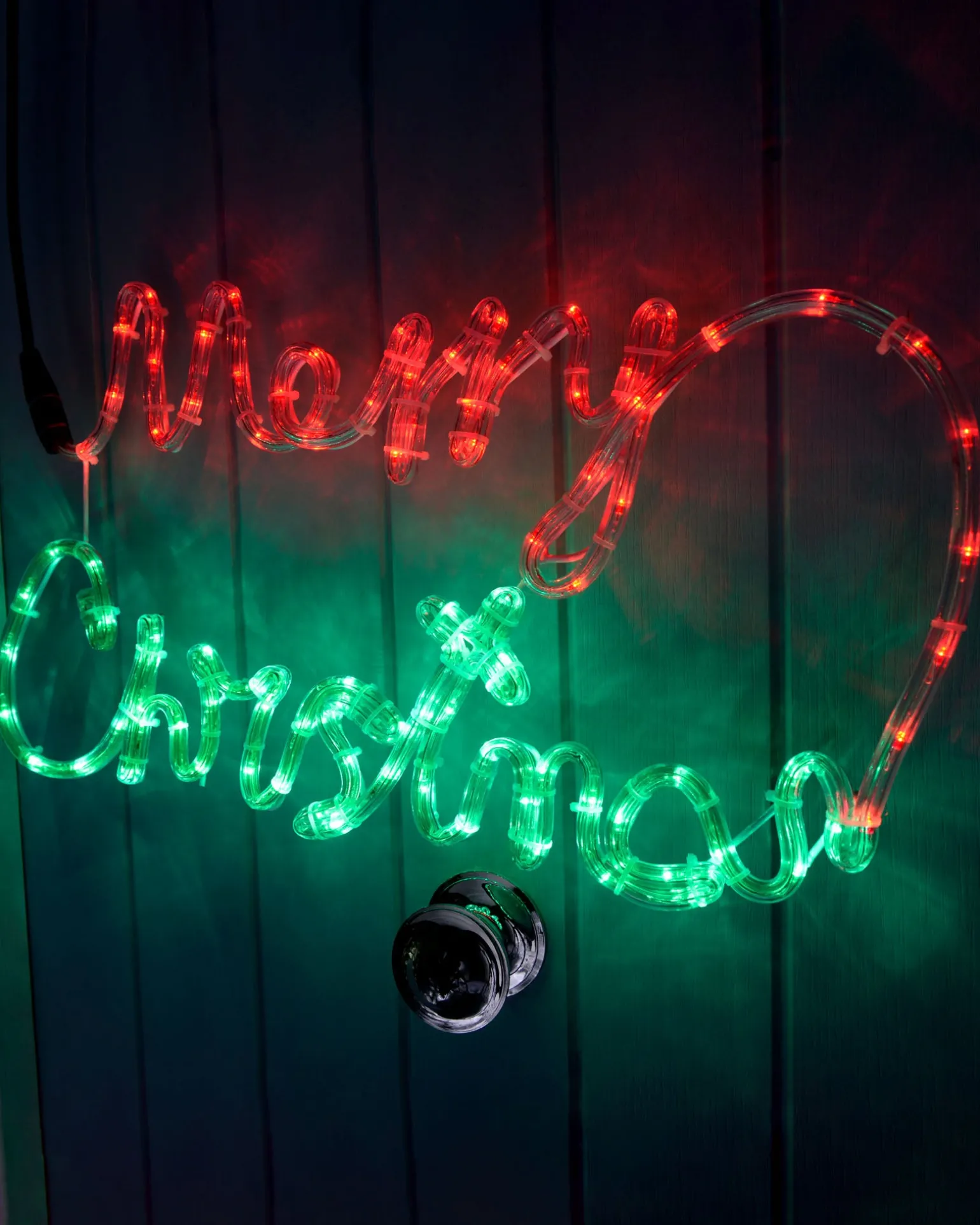 Merry Christmas Rope Light Silhouette, 55 Cm