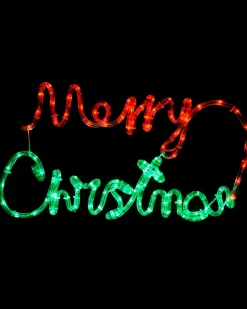 Merry Christmas Rope Light Silhouette, 55 Cm