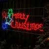 Merry Christmas Rope Light Silhouette, 125 Cm