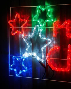 Merry Christmas Rope Light Silhouette, 125 Cm