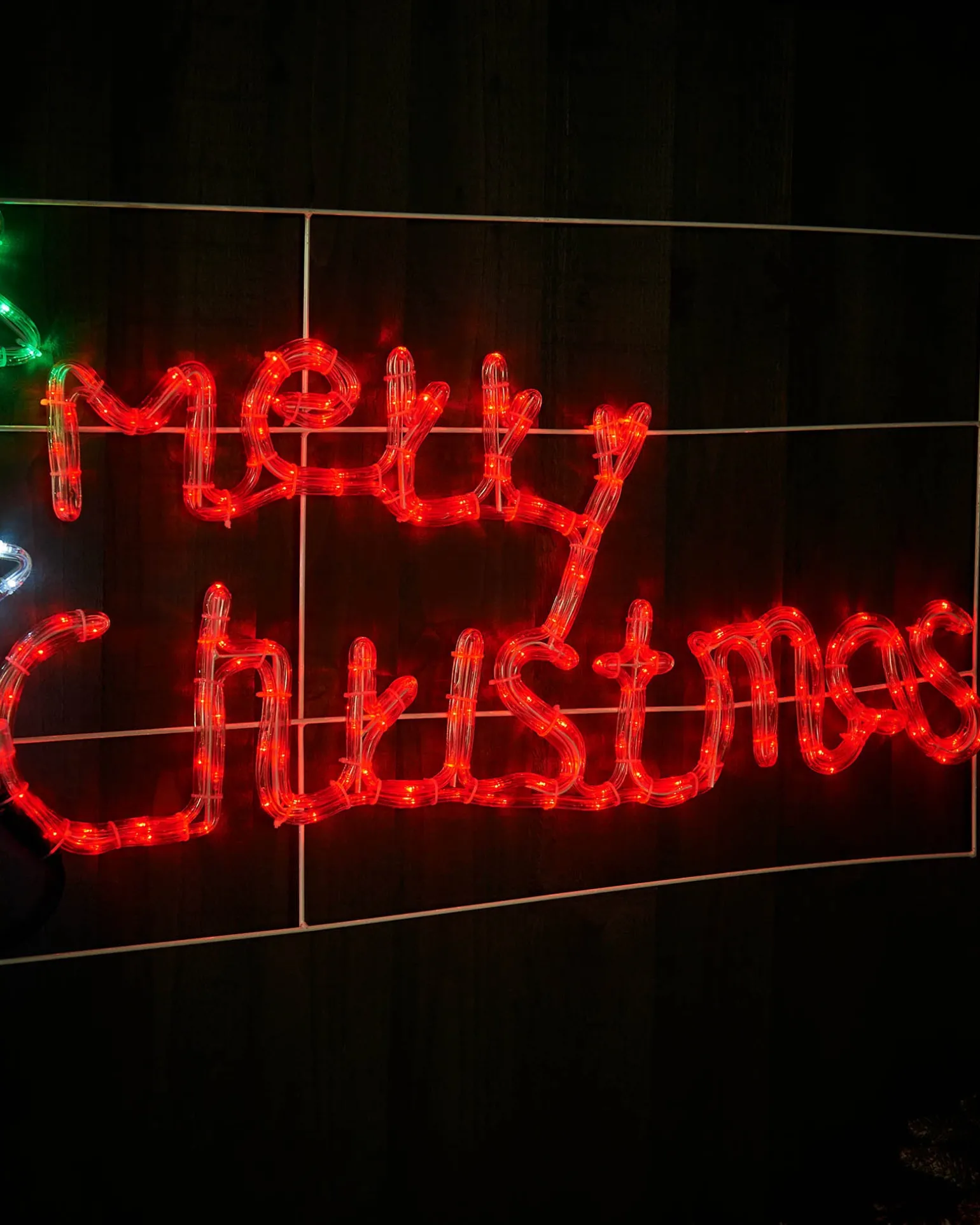 Merry Christmas Rope Light Silhouette, 125 Cm