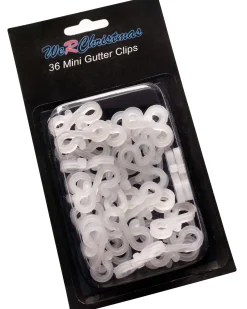 Mini Gutter Hooks, White, Pack Of 36