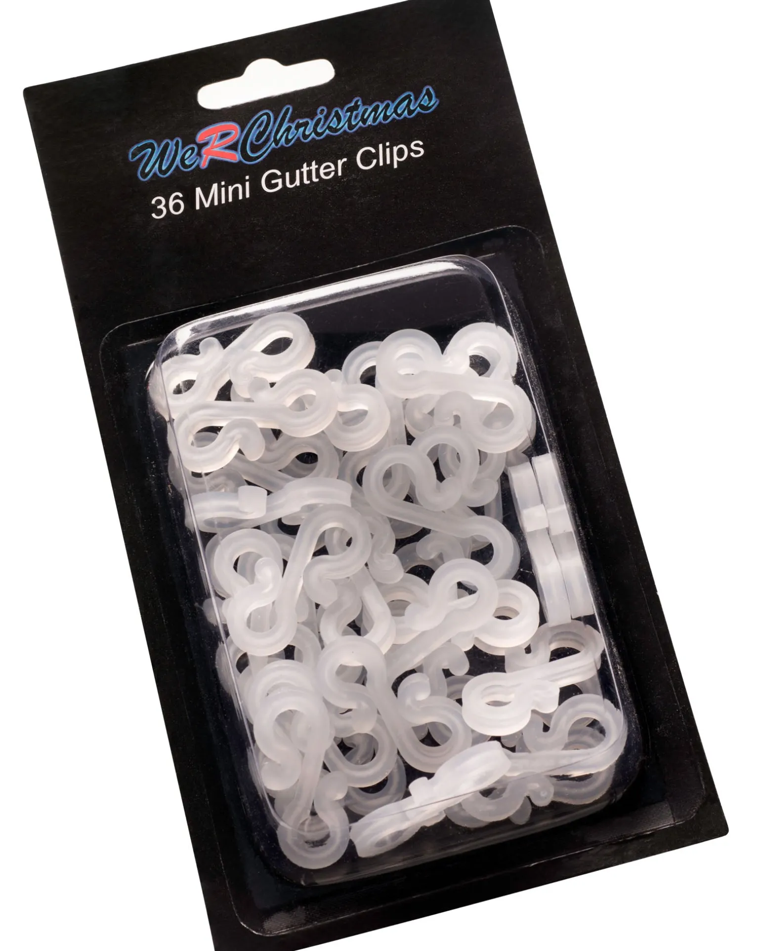 Mini Gutter Hooks, White, Pack Of 36