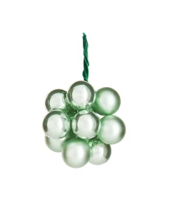 Mint Green Glass Berry Cluster Baubles, 10 Pack