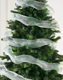Mint Green Mesh With Silver Foil, 9 M