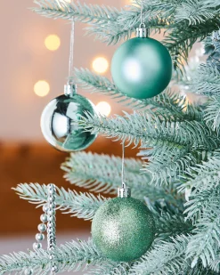 Mint Green Shatterproof Baubles, 42 Pack, 6 Cm