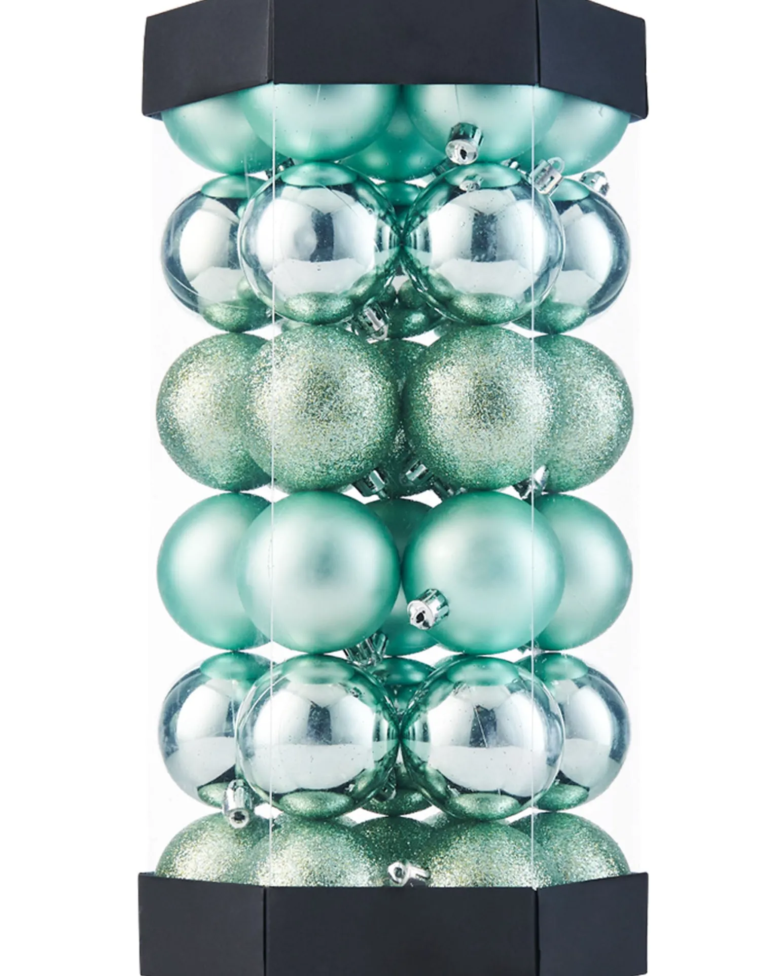 Mint Green Shatterproof Baubles, 42 Pack, 6 Cm