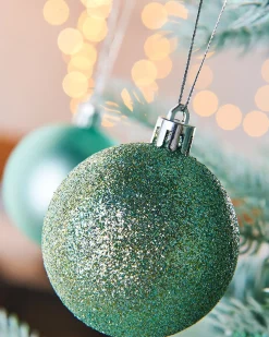 Mint Green Shatterproof Baubles, 42 Pack, 6 Cm
