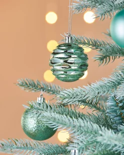 Mint Green Shatterproof Baubles, 50 Pack, 6 Cm