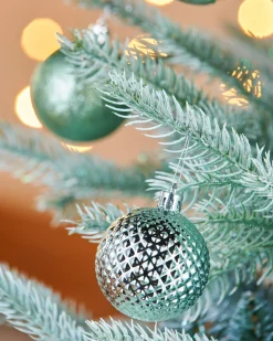 Mint Green Shatterproof Baubles, 50 Pack, 6 Cm