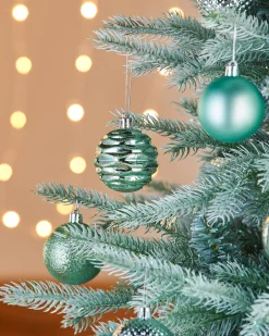Mint Green Shatterproof Baubles, 50 Pack, 6 Cm